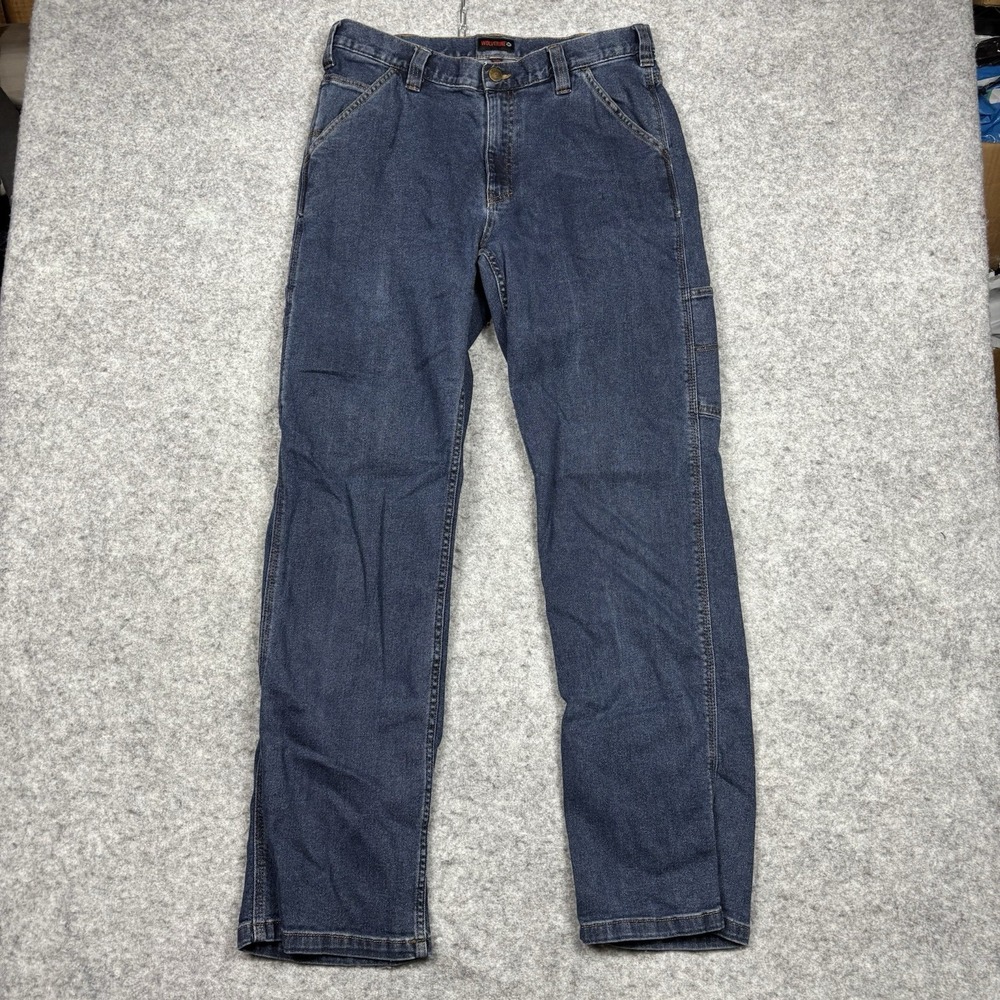 Wolverine Carpenter Workwear Denim Jeans Mens 34x34 Blue Dark Wash